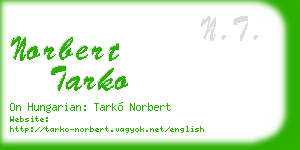 norbert tarko business card